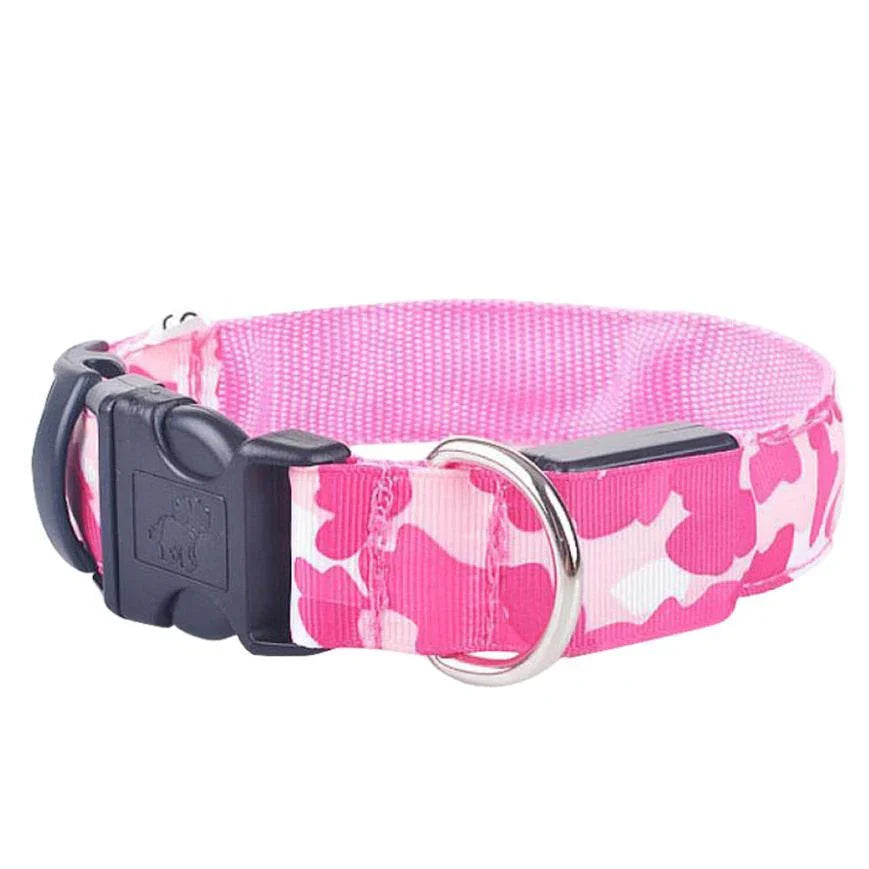 Camouflage pet supplies luminous dog collar EX-STOCK Canada