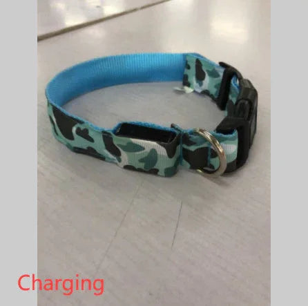 Camouflage pet supplies luminous dog collar EX-STOCK Canada