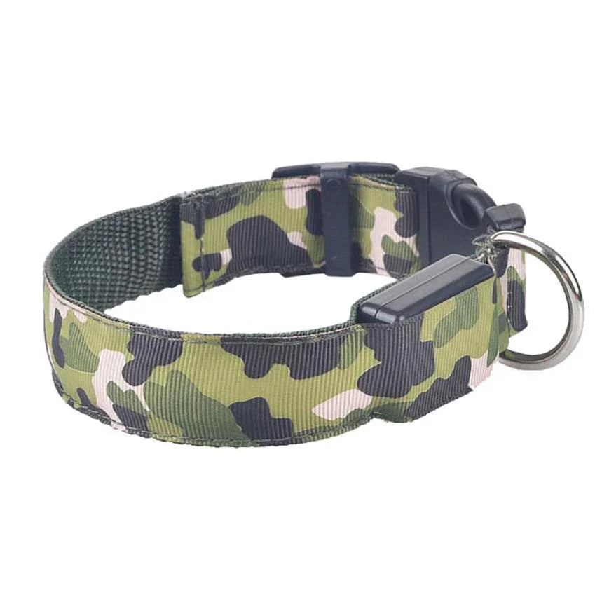 Camouflage pet supplies luminous dog collar EX-STOCK Canada