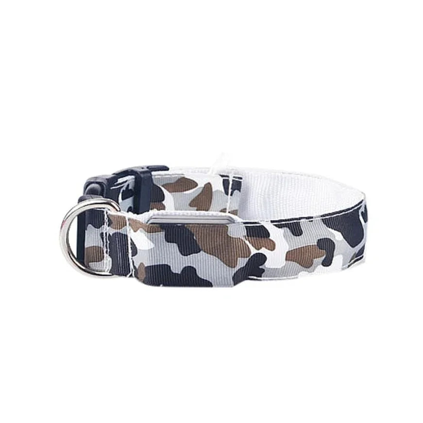 Camouflage pet supplies luminous dog collar EX-STOCK Canada
