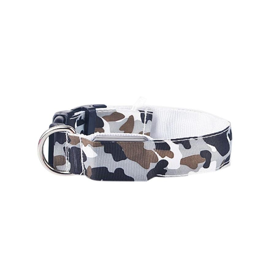 Camouflage pet supplies luminous dog collar EX-STOCK Canada