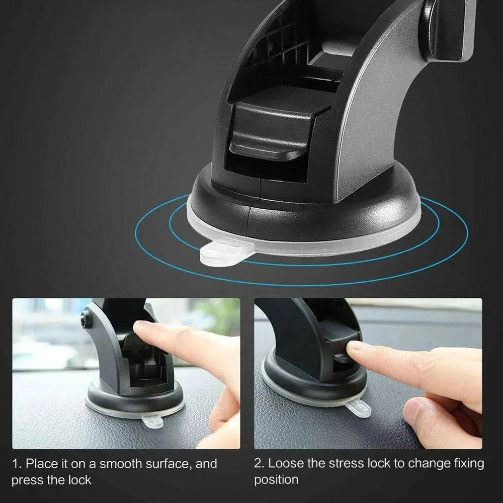 Car Phone Holder Long Rod Telescopic Car Dashboard Suction Cup Type - EX-STOCK Canada