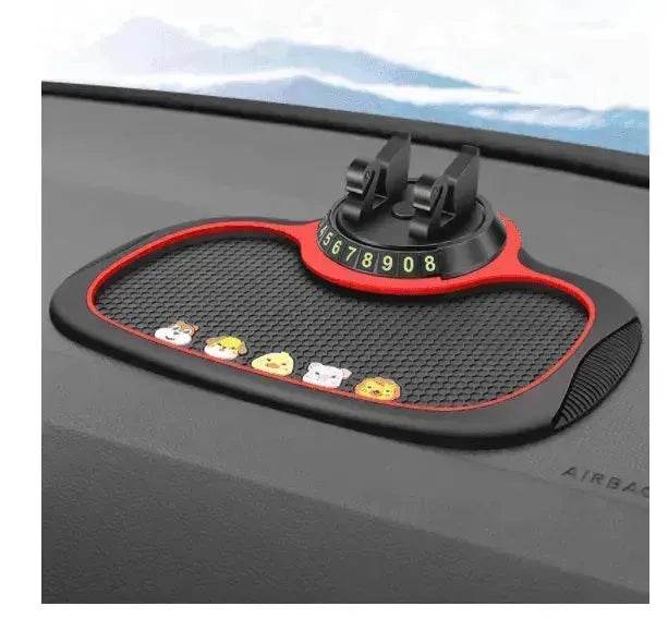 Car Phone Pad 4-in-1 Parking Number Card Anti-Slip Mat Auto Holder - EX-STOCK Canada