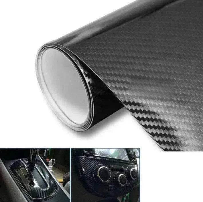 Car Styling Glossy Black 5D Carbon Fiber Vinyl film Car Wrap - EX-STOCK Canada