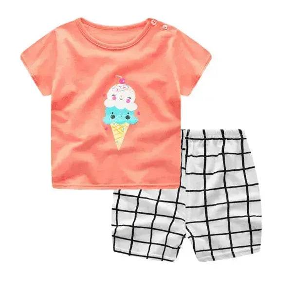 Cartoon Clothing Baby Boy Summer Clothes T-shirt Baby Girl Casual Clothing Sets - EX-STOCK Canada