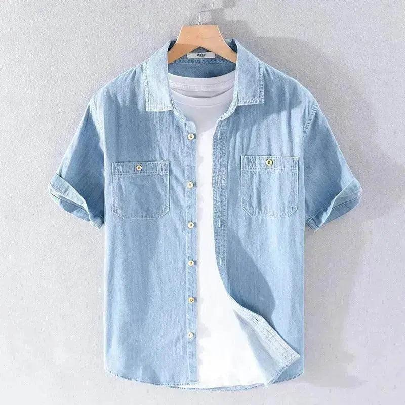Chemise décontractée en jean à manches courtes Simple et polyvalente - EX-STOCK Canada