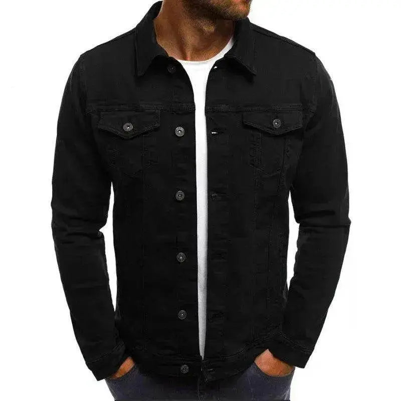 Casual Men Jacket Denim Button Shirt - EX-STOCK Canada