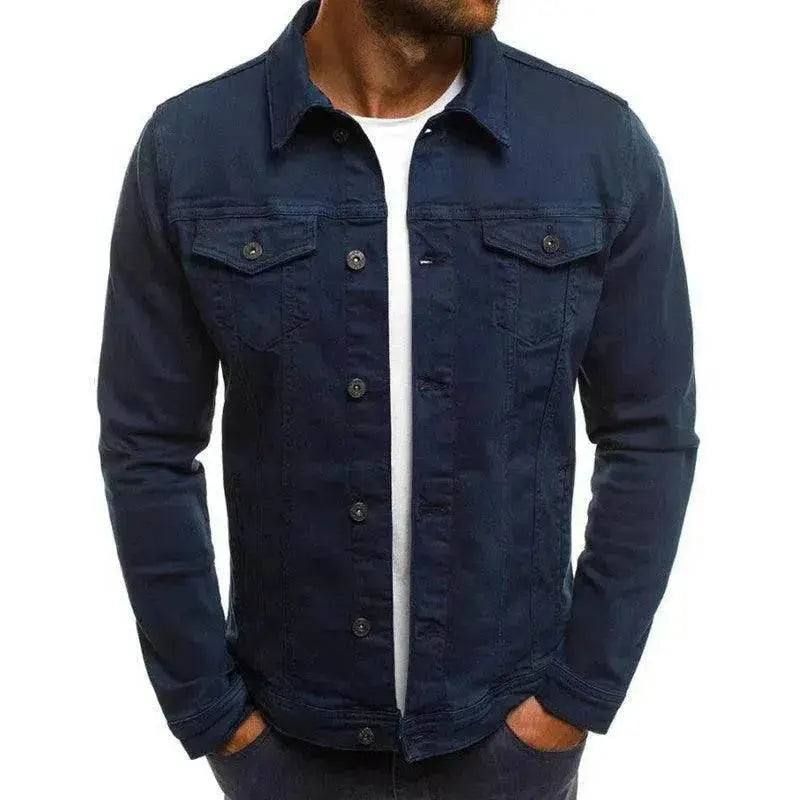 Casual Men Jacket Denim Button Shirt - EX-STOCK Canada