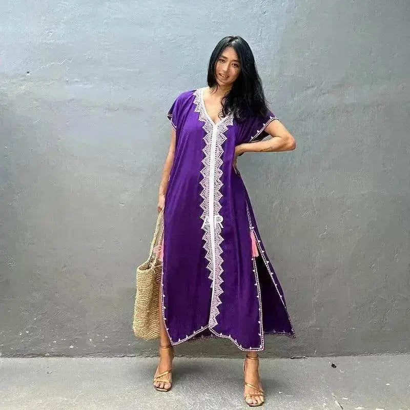 Casual Swimsuit Cover Up For Women Loose Beach Bikini Blouse Dress. - EX-STOCK Canada