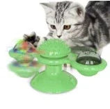 Cat Rotating Windmill Multi-Function Toys Itch Scratching Device Teeth Shining Toy EX-STOCK Canada