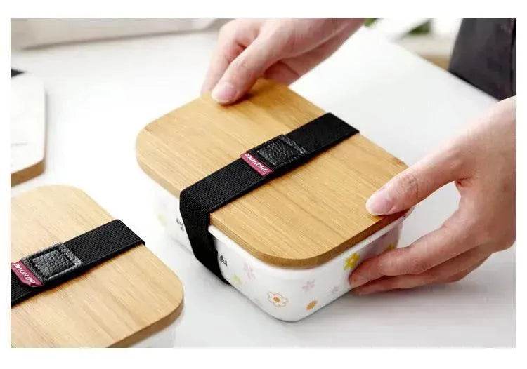 Boîte de rangement pour réfrigérateur japonais en céramique, boîte à fruits, boîte repas pour micro-ondes, boîte repas avec couvercle - EX-STOCK Canada