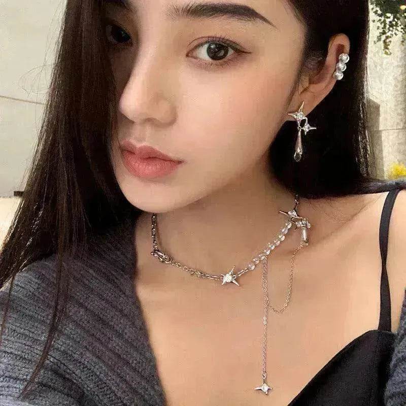 Collier pendentif étoile en diamant chic - EX-STOCK CANADA