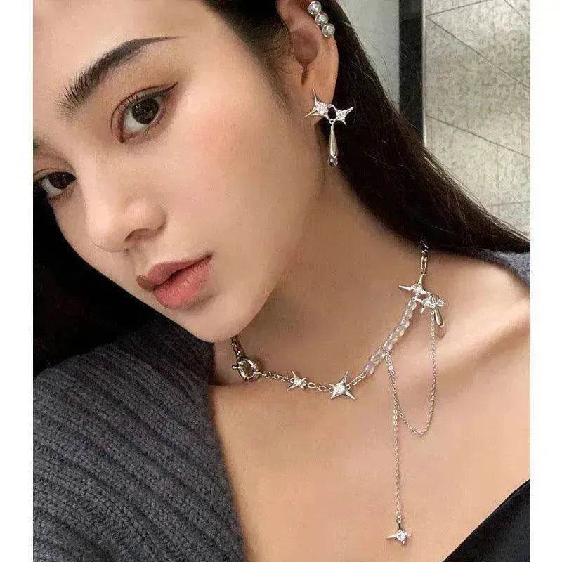 Collier pendentif étoile en diamant chic - EX-STOCK CANADA