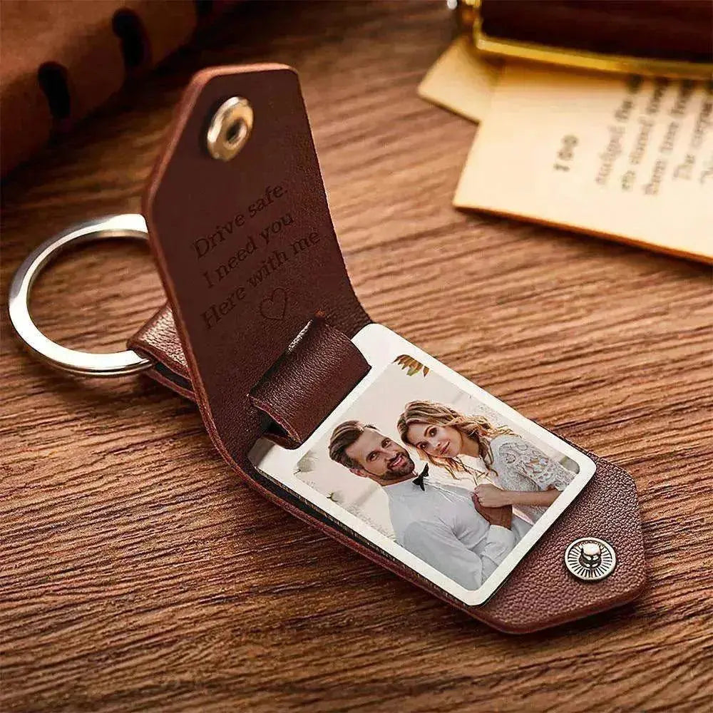 Chick & Unique Leather Photo Stainless steel UV Color Printed Keychain - EX-STOCK Canada