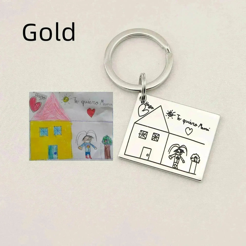 Children's Realistic Hand Drawn Laser Painting Keychain - EX-STOCK Canada
