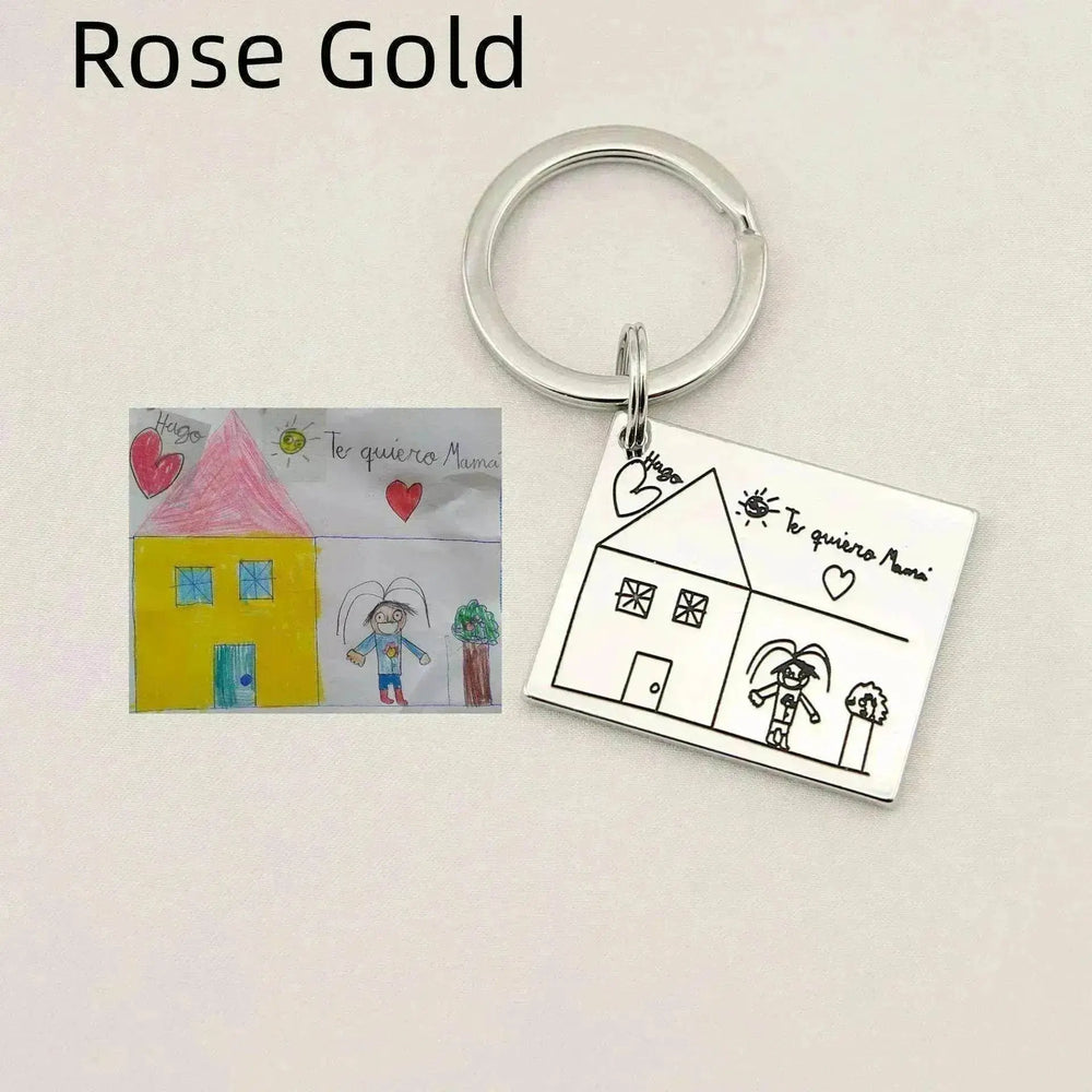 Children's Realistic Hand Drawn Laser Painting Keychain - EX-STOCK Canada