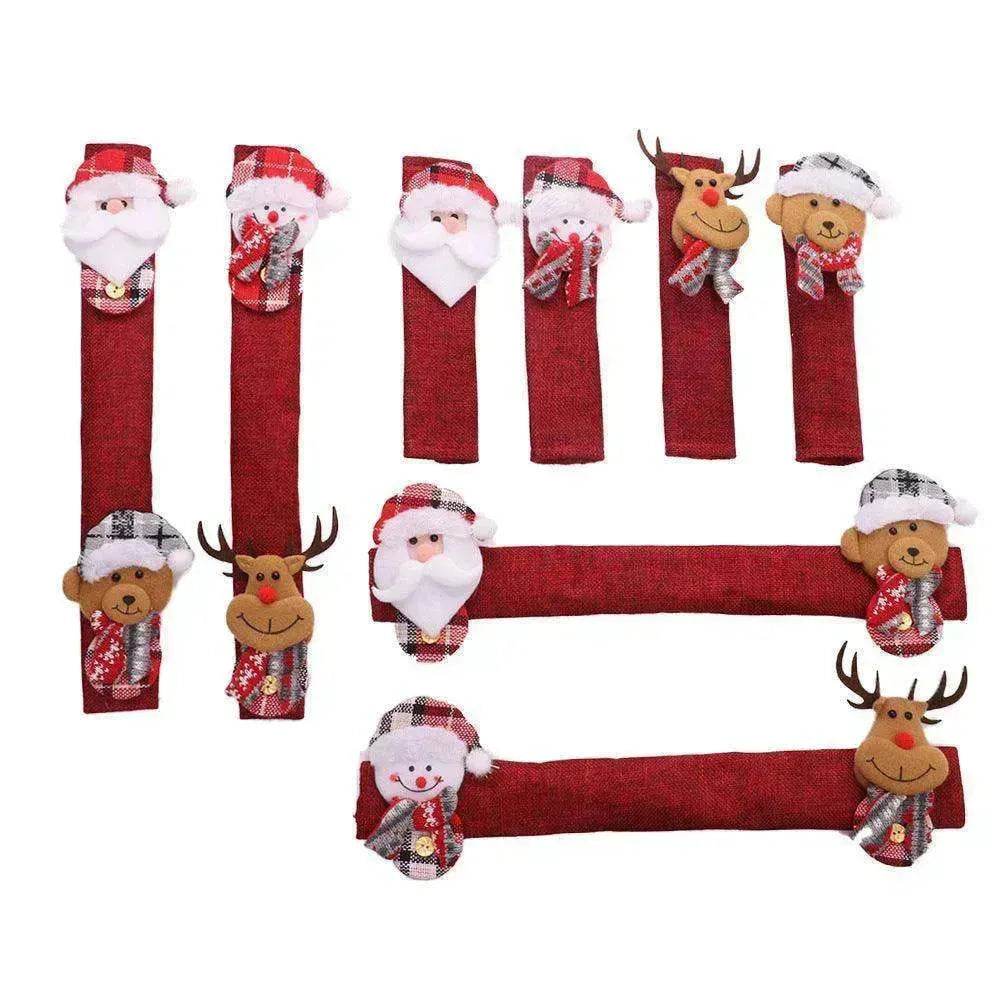 Christmas Decorations Stereo Doll Refrigerator Handle Eight Pieces - EX-STOCK Canada