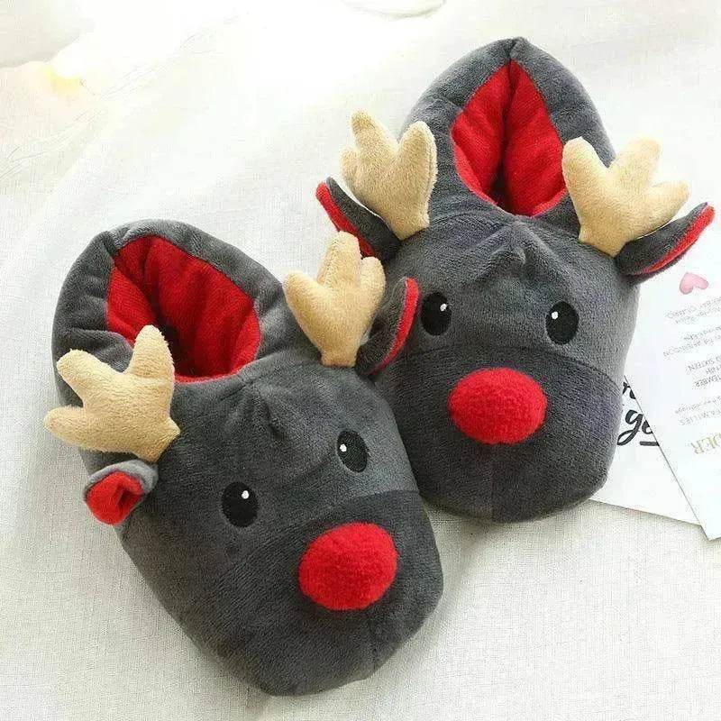 Christmas Shoes Cute Elk Home Slippers - EX-STOCK Canada