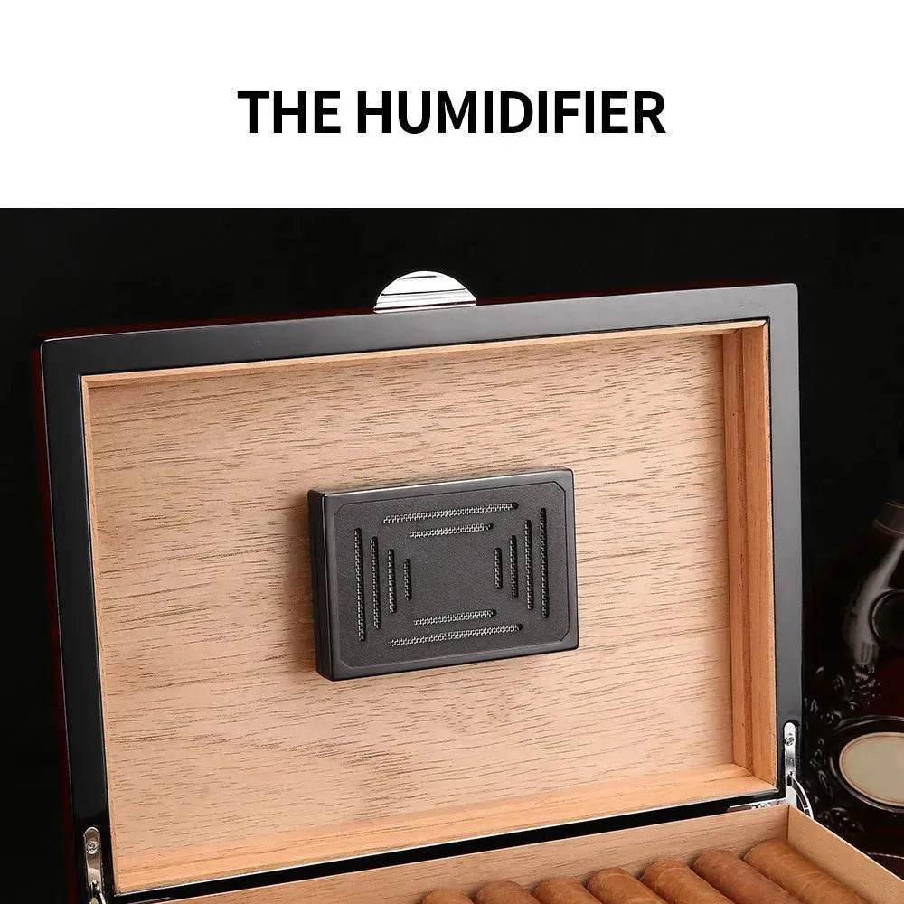 Humidificateur de cigares Boîte à cigares hydratante Bois de cèdre Grande capacité - EX-STOCK Canada