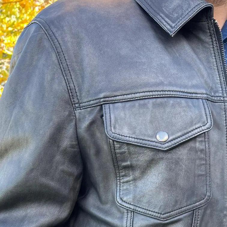 Classic Jean Style Lamb Leather Jacket EX-STOCK Canada