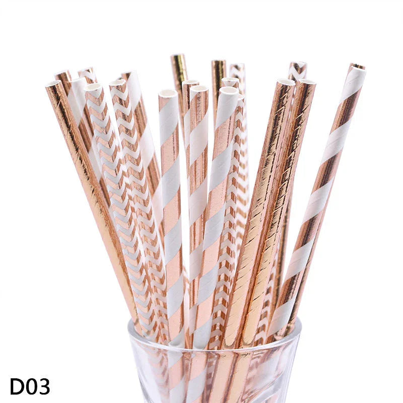 Color paper straws bronzing straws EX-STOCK Canada