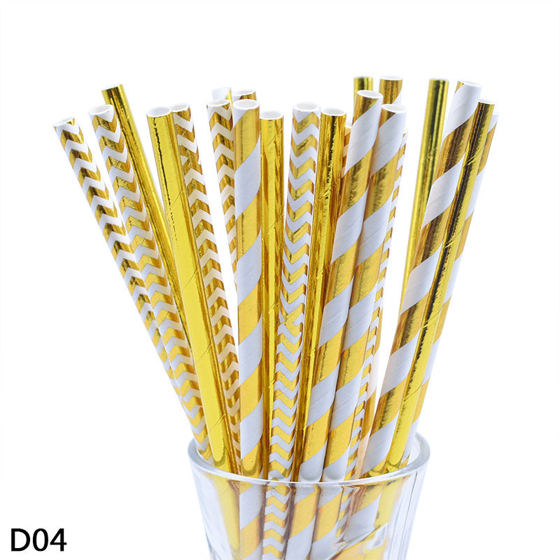 Color paper straws bronzing straws EX-STOCK Canada