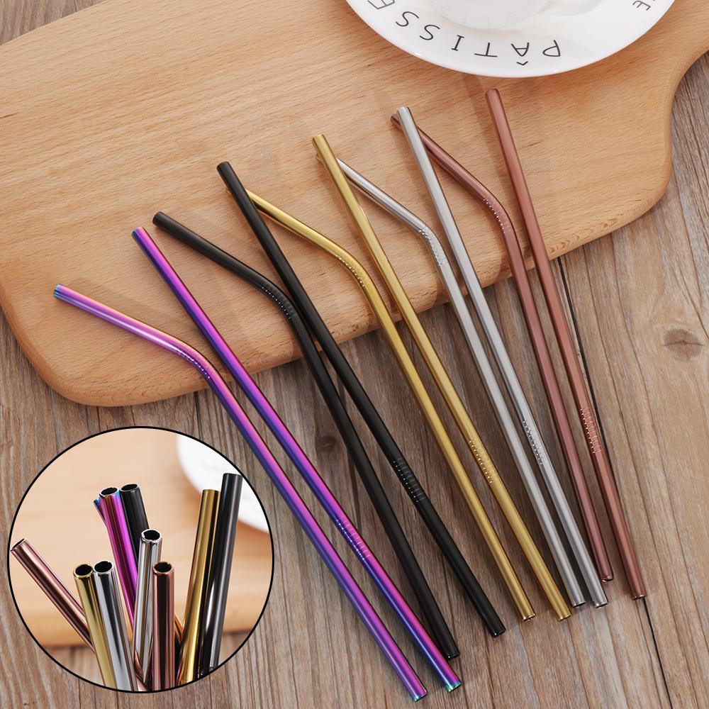 Colourful Reusable Stainless Steel Straws EX-STOCK Canada