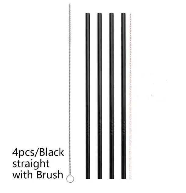 Colourful Reusable Stainless Steel Straws EX-STOCK Canada