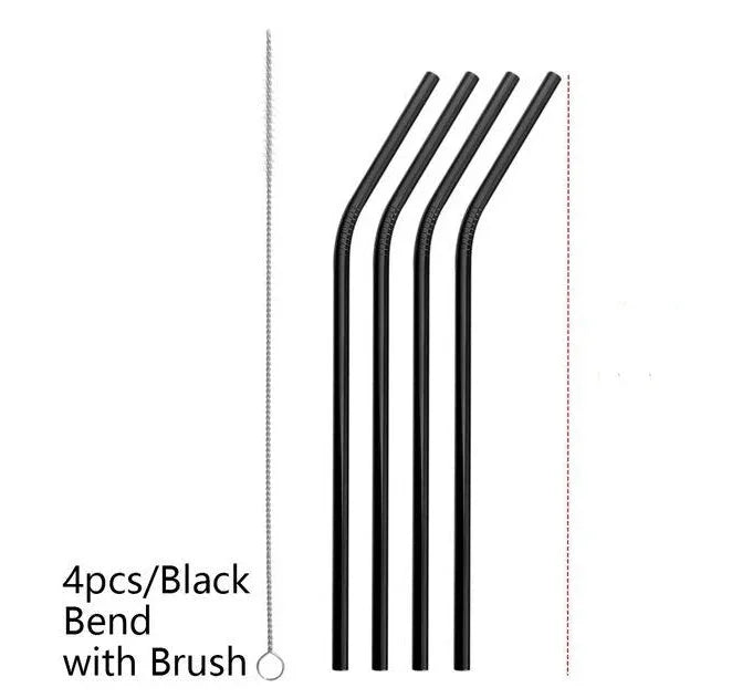 Colourful Reusable Stainless Steel Straws EX-STOCK Canada