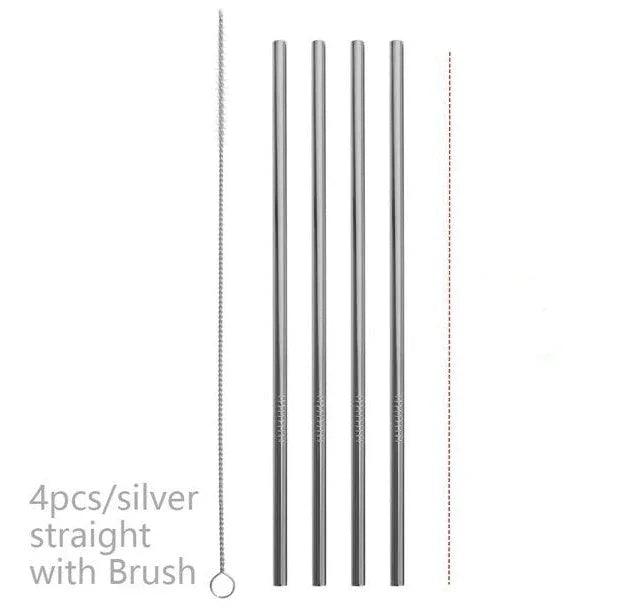 Colourful Reusable Stainless Steel Straws EX-STOCK Canada