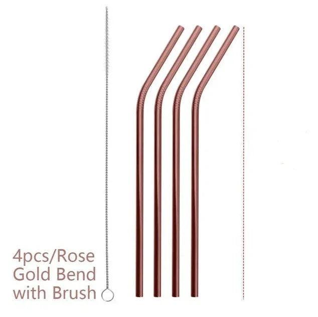Colourful Reusable Stainless Steel Straws EX-STOCK Canada
