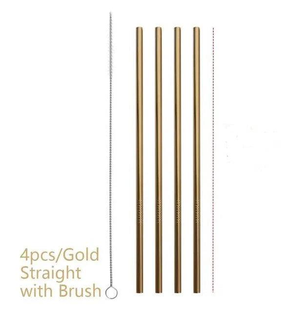Colourful Reusable Stainless Steel Straws EX-STOCK Canada