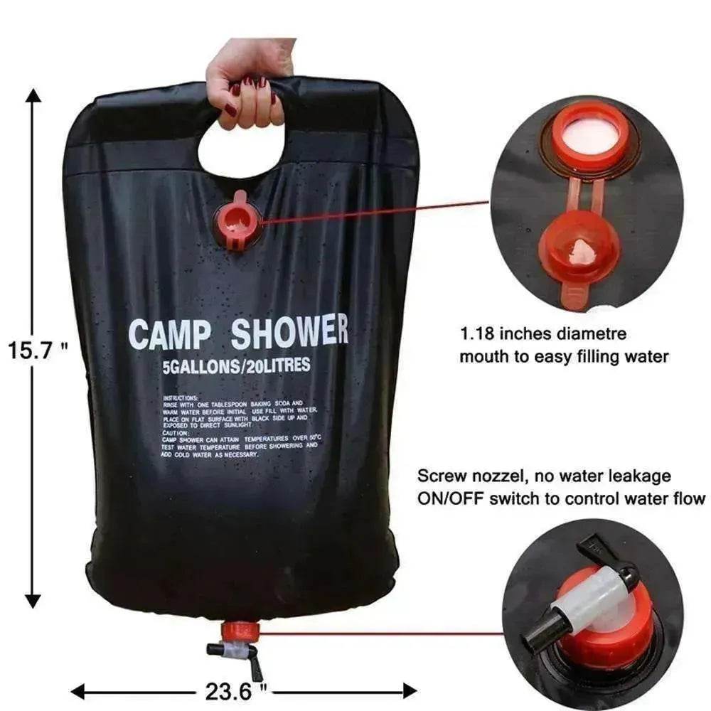 Compact 20L Solar Shower for Camping - EX-STOCK Canada