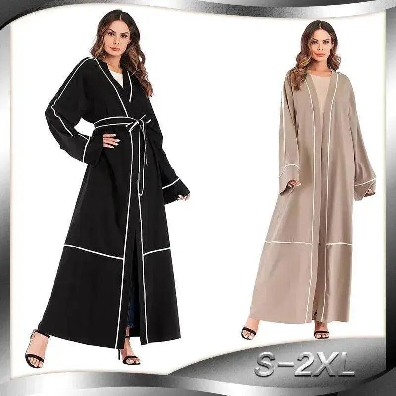 Cardigan à rayures contrastées Robe arabe - EX-STOCK Canada
