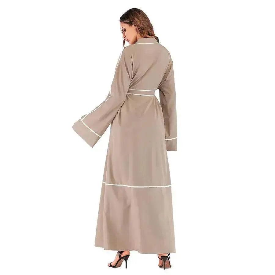Cardigan à rayures contrastées Robe arabe - EX-STOCK Canada
