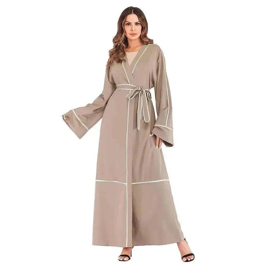 Cardigan à rayures contrastées Robe arabe - EX-STOCK Canada