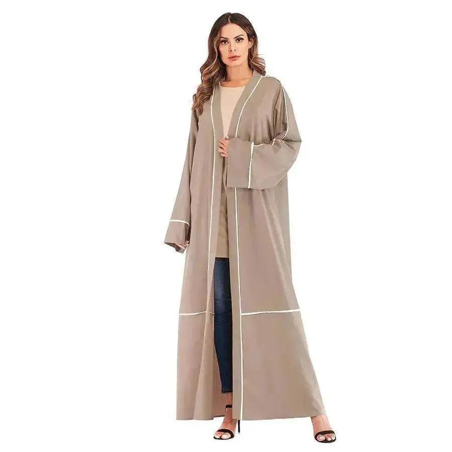 Cardigan à rayures contrastées Robe arabe - EX-STOCK Canada