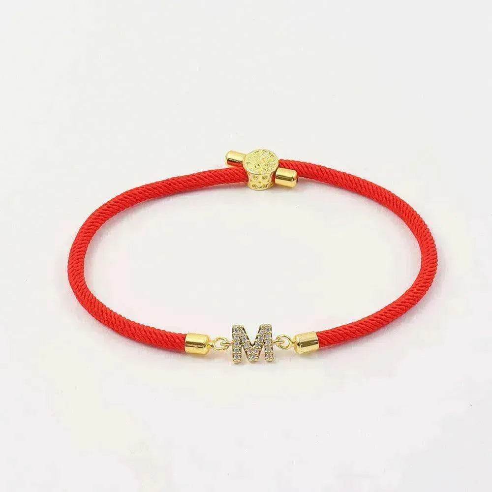 Copper Micro Inlaid Zircon 26 Letters Adjustable Carrying Strap - EX-STOCK Canada