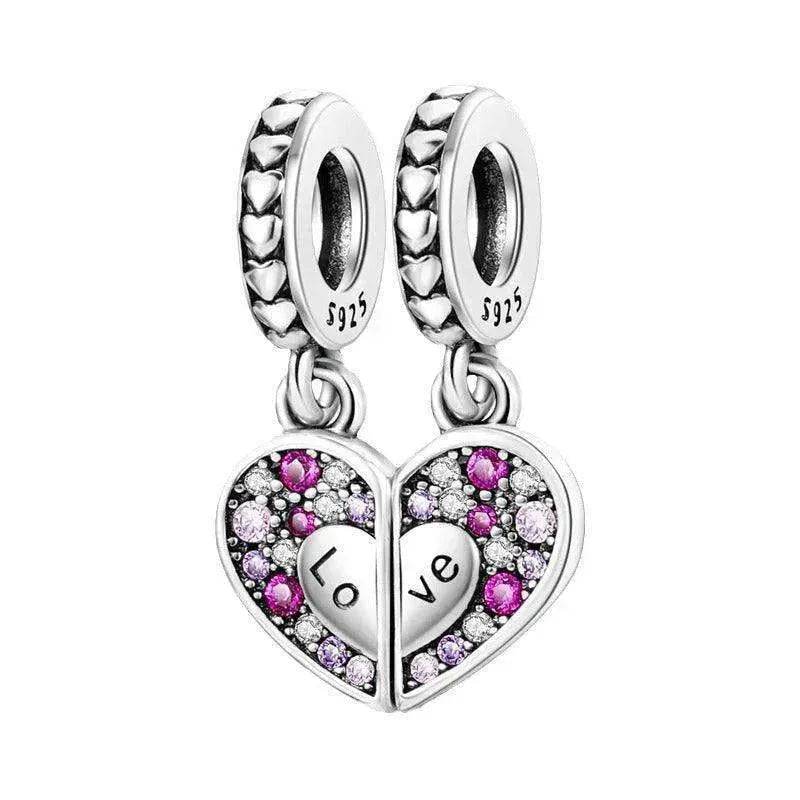 Copper Plating 925 Silver Love Beads Pendant - EX-STOCK Canada