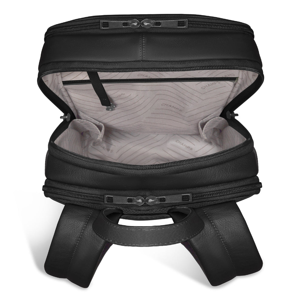 Sac à dos classique en onyx / cuirEX-STOCK Canada