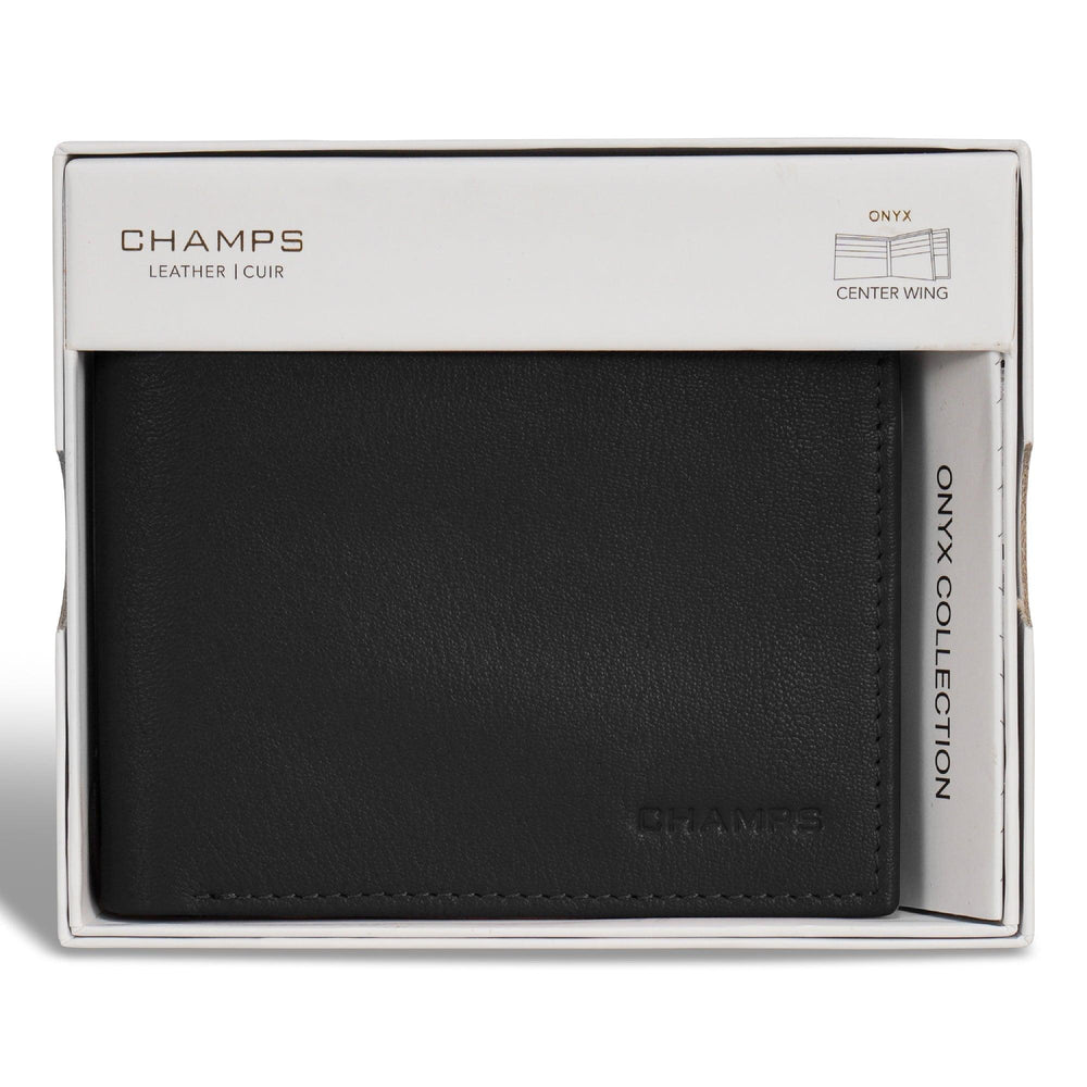 Onyx / Leather Center Wing Wallet EX-STOCK Canada