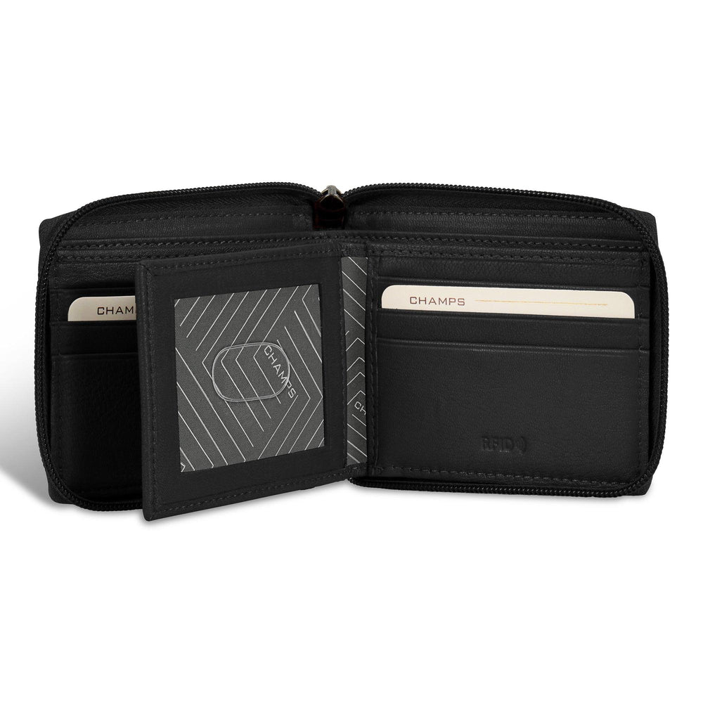 Portefeuille zippé autour en cuir / OnyxEX-STOCK Canada