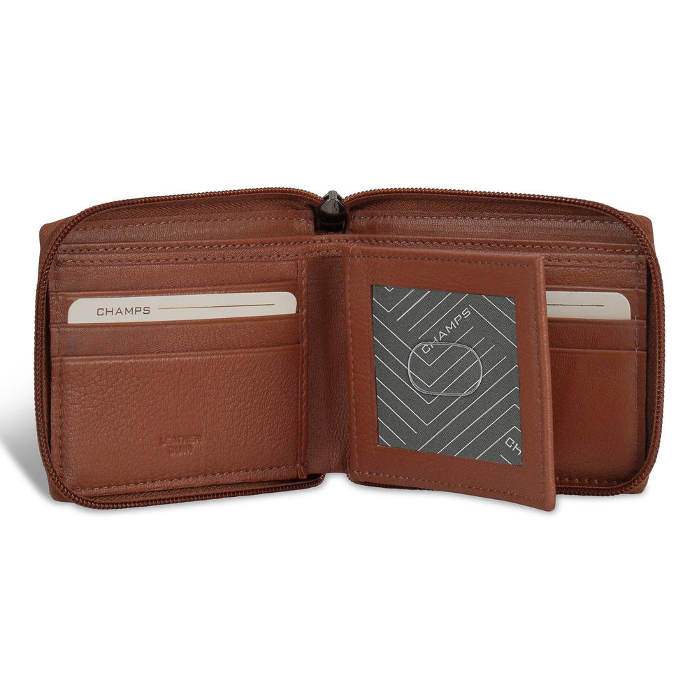 Portefeuille zippé autour en cuir / OnyxEX-STOCK Canada