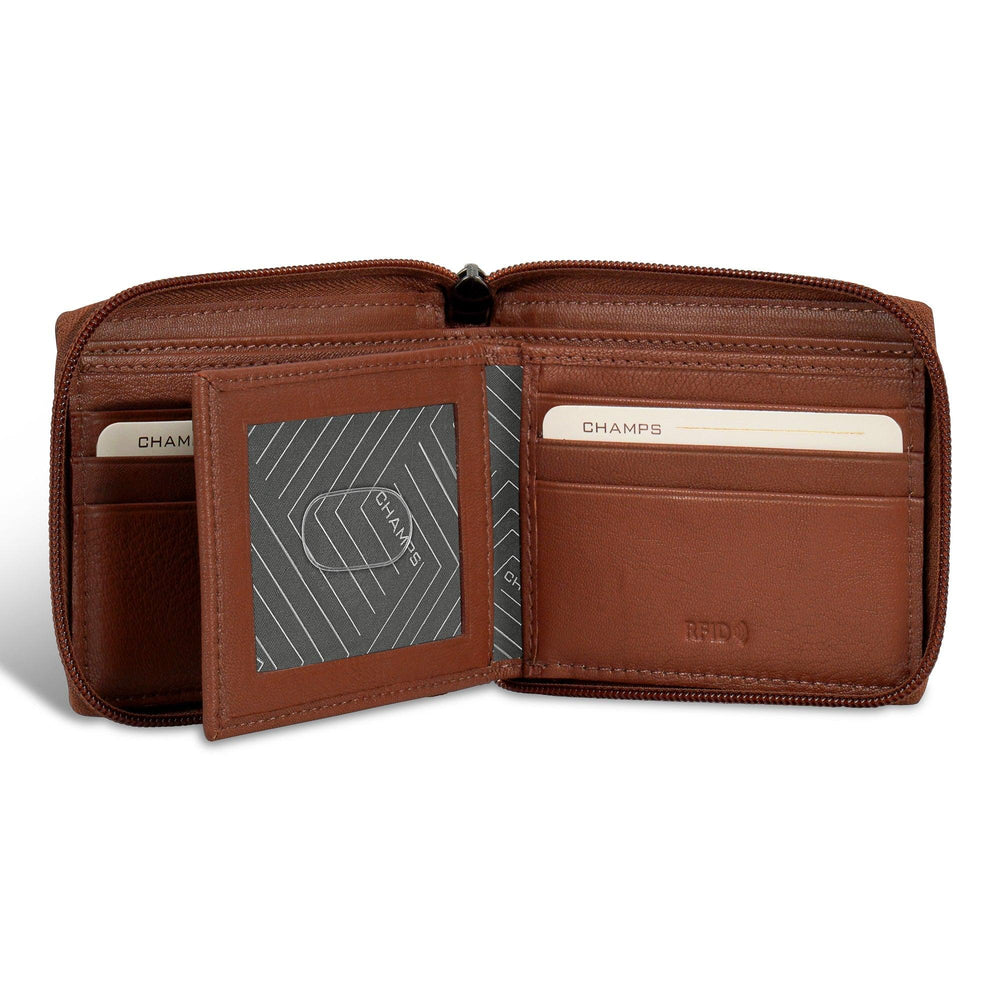 Portefeuille zippé autour en cuir / OnyxEX-STOCK Canada
