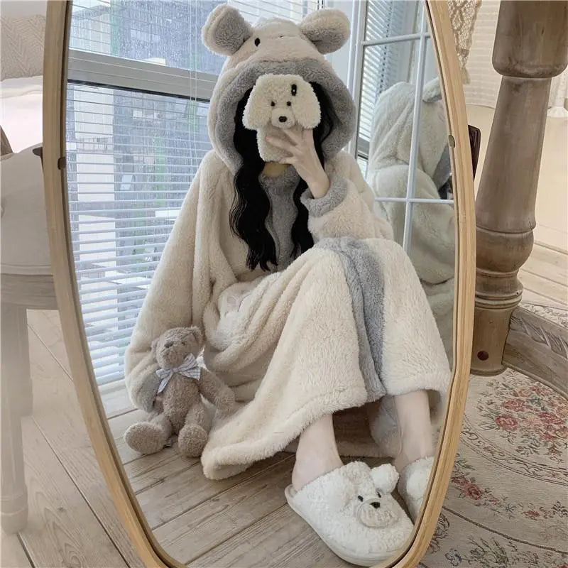 Coral For Women Lovely Warm Velvet Pajamas - EX-STOCK Canada