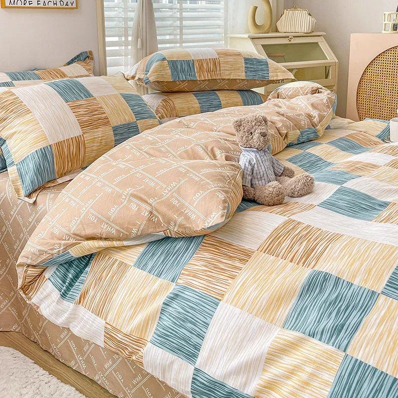 Housse de couette en coton Ensemble de literie trois pièces pour dortoirEX-STOCK Canada