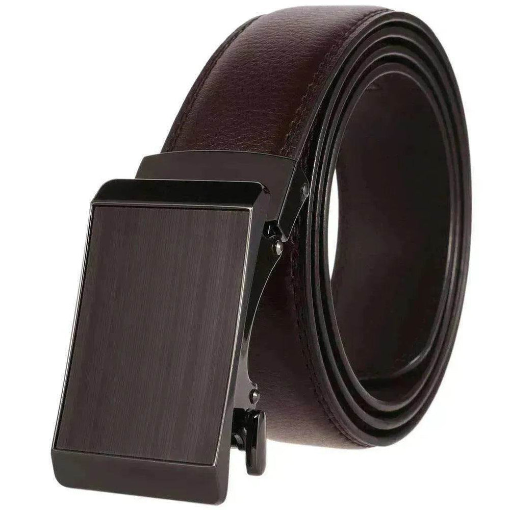 Cowhide Alloy Belt Automatic Buckle Business Casual Belt Men's Pant Belt - EX-STOCK Canada