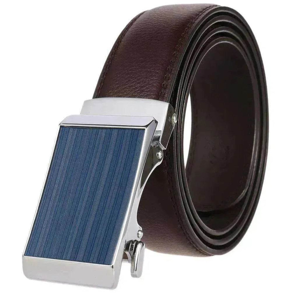 Cowhide Alloy Belt Automatic Buckle Business Casual Belt Men's Pant Belt - EX-STOCK Canada