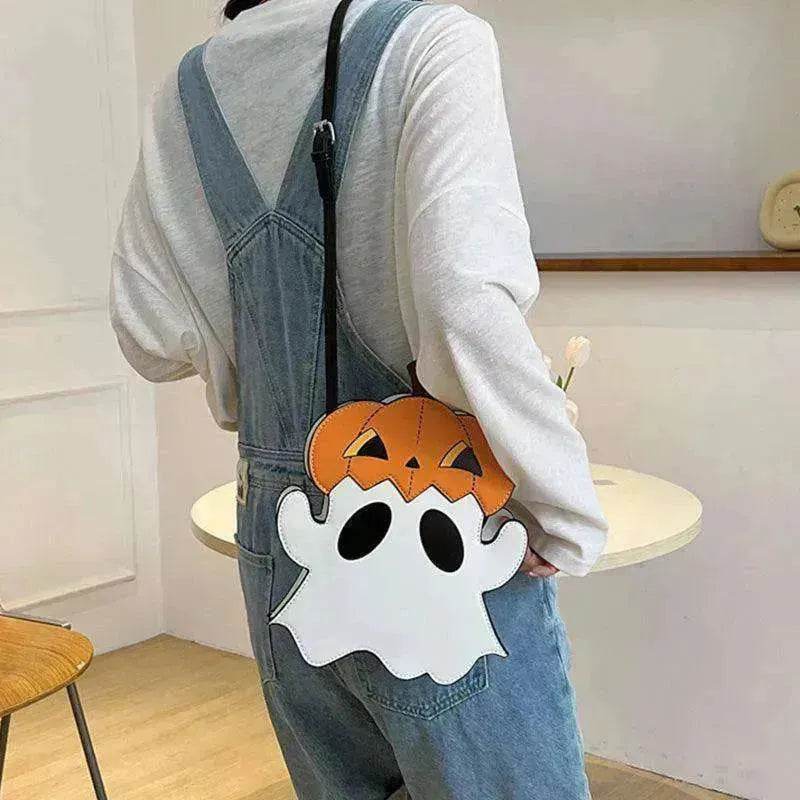 Creative 3D Pumpkin Ghost Shoulder Bag: Cute Women's Purse - EX-STOCK Canada