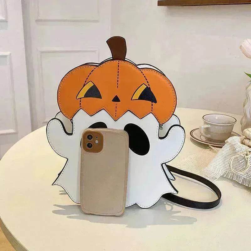 Creative 3D Pumpkin Ghost Shoulder Bag: Cute Women's Purse - EX-STOCK Canada